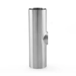 Hygienic Stainless Steel Food Grade SMS DIN 3A AS BS ISO Welded Short Pull Tee with Plain End