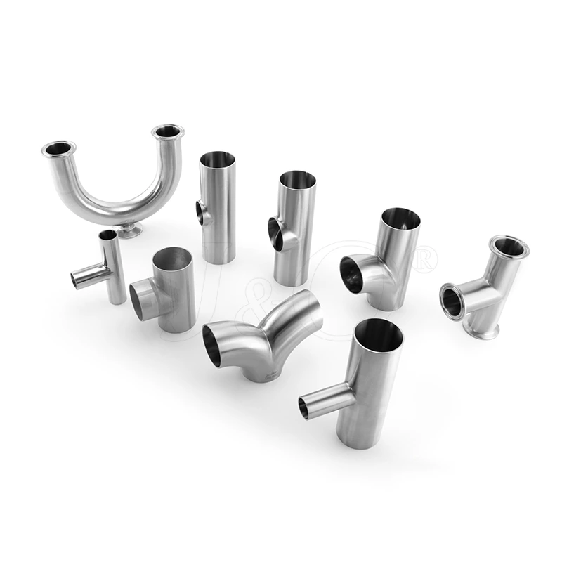 Sanitary Food Grade Stainless Steel SMS DIN 3A AS BS ISO Tube Fittings Tee
