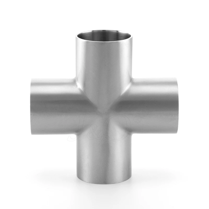 Sanitary Food Grade Stainless Steel Hygienic 3A SMS DIN AS BS ISO Welded Long Cross