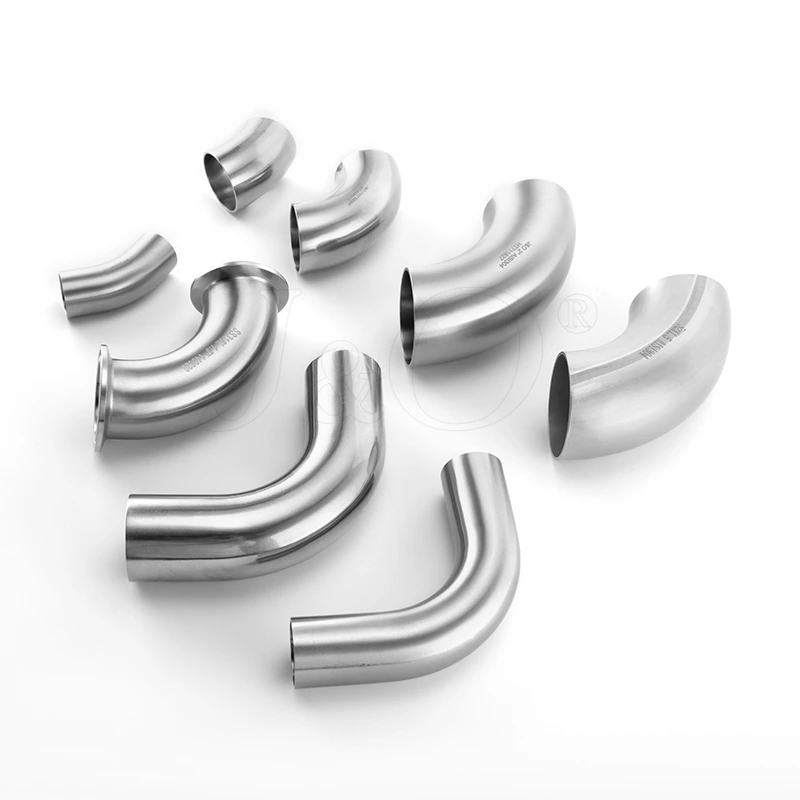 Sanitary Hygienic Food Grade Stainless Steel SMS DIN 3A BS AS ISO Butt-weld TrI Clamp Elbow