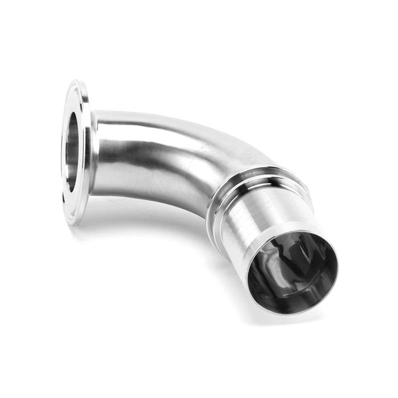 Sanitary Tri Clover Clamped 90 Degree Elbow Ferrule Hose Barb Rubber