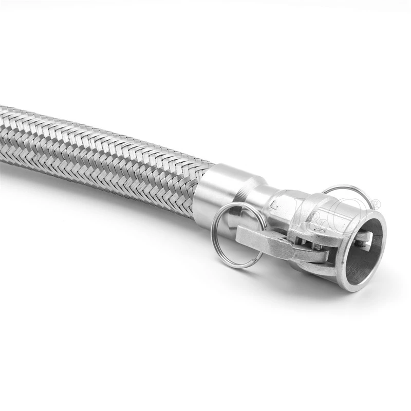 Sanitary Stainless Steel Flexible Braided Metal Hose With Camlock Coupling