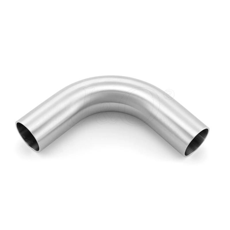 Sanitary Stainless Steel Tube Fittings Hygienic 3A SMS DIN AS BS ISO Long Elbow With Straight End