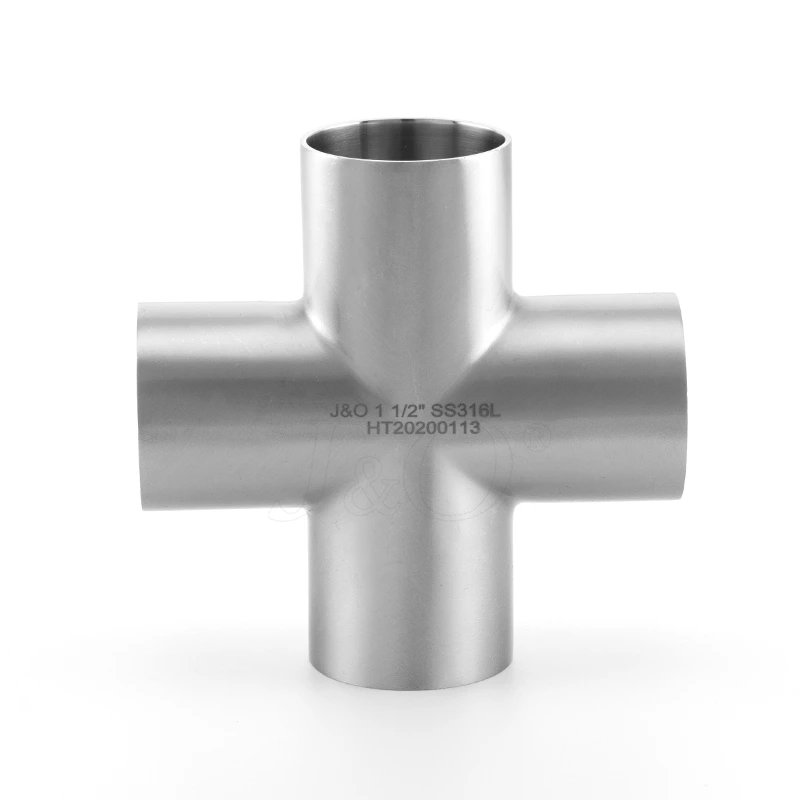 Sanitary Food Grade Stainless Steel Hygienic 3A SMS DIN AS BS ISO Welded Long Cross