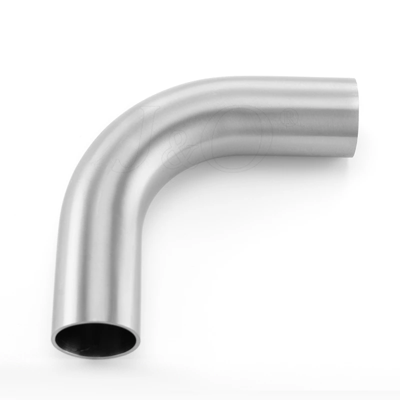 Sanitary Stainless Steel Tube Fittings Hygienic 3A SMS DIN AS BS ISO Long Elbow With Straight End