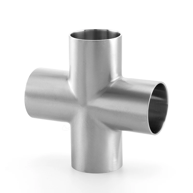 Sanitary Food Grade Stainless Steel Hygienic 3A SMS DIN AS BS ISO Welded Long Cross