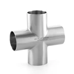 Sanitary Food Grade Stainless Steel Hygienic 3A SMS DIN AS BS ISO Welded Long Cross