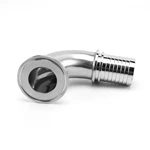 Sanitary Tri Clover Clamped 90 Degree Elbow Ferrule Hose Barb Rubber