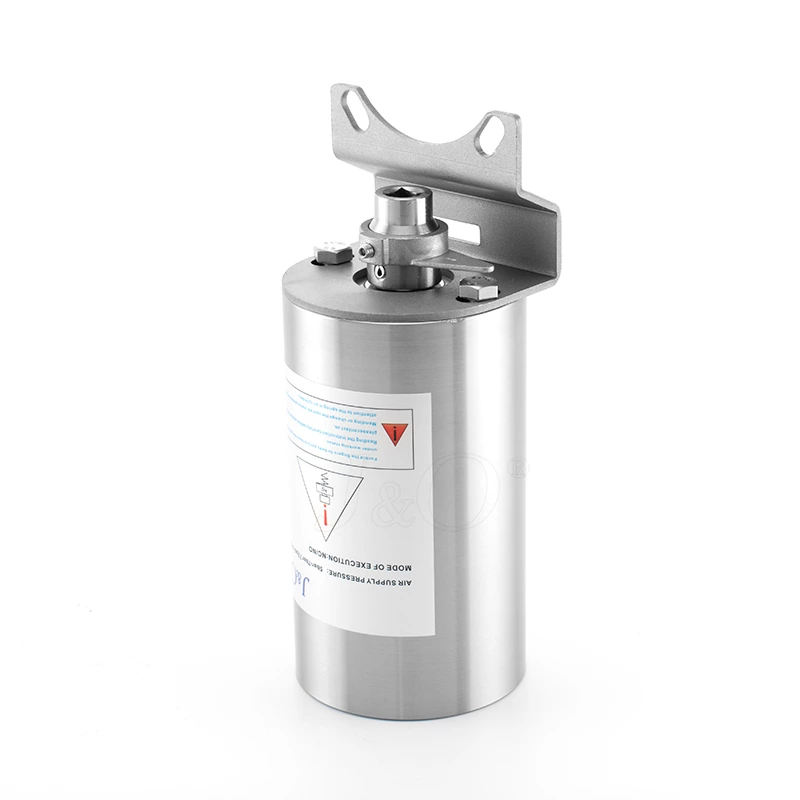 Stainless Steel Pneumatic Actuator Single Acting Double Acting Single Bracket For Sanitary Butterfly Valve