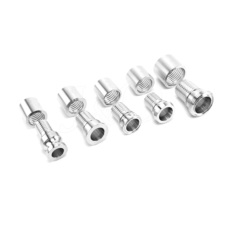 Stainless Steel SS304 SS316L Hydraulic Fitting Sleeve Coupling Hose Rubber Adapter